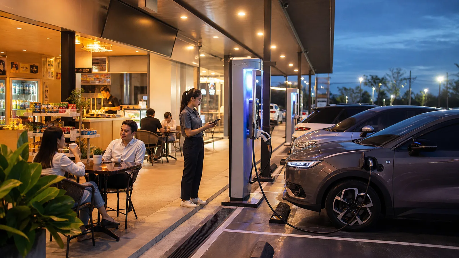 โมเดลธุรกิจ EV Station: ขายไฟฟ้า ชาร์จด่วน และรายได้เสริม