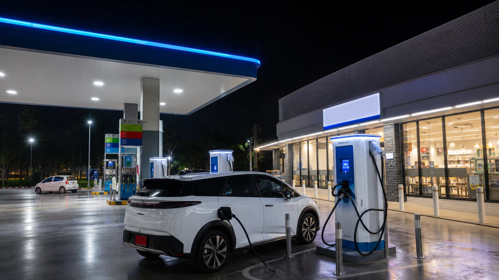 EV Station สำหรับปั๊มน้ำมัน — ติดตั้ง DC Fast Charger ปั๊ม