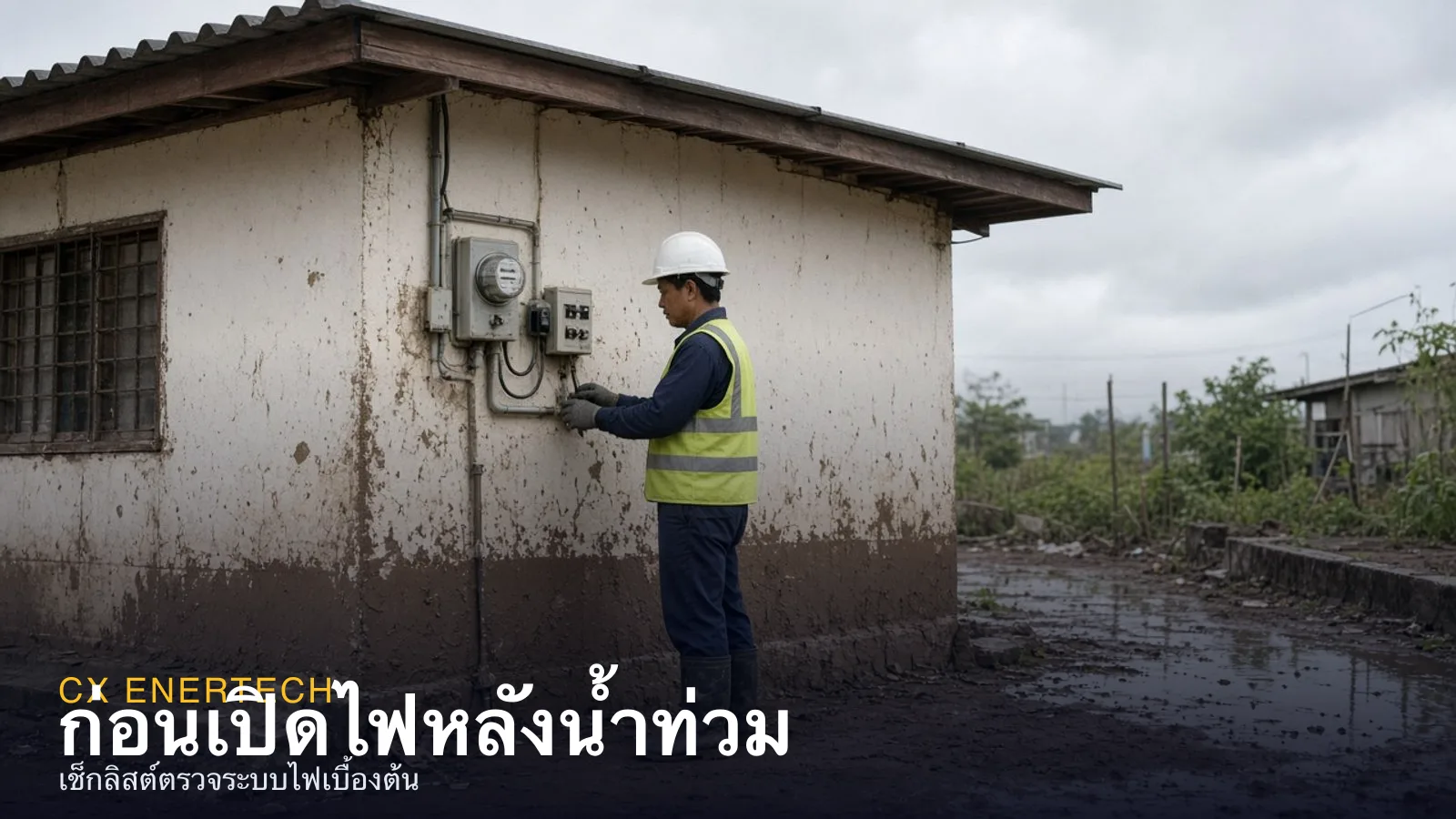 ก่อนเปิดไฟหลังน้ำท่วม: เช็กลิสต์ตรวจระบบไฟเบื้องต้น